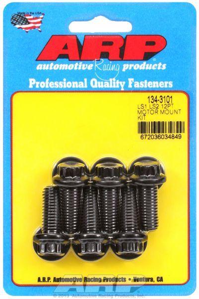 ARP Motor Mount Bolt Kit, 12-Point Black Oxide (AR134-3101) AR134-3101