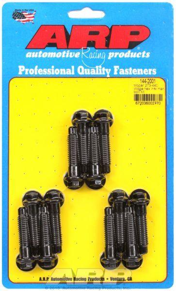 ARP Intake Manifold Bolt Kit, Hex Head Black Oxide (AR144-2001) AR144-2001