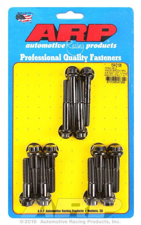 ARP Intake Manifold Bolt Kit, 12-Point Head Black Oxide (AR154-2106) AR154-2106
