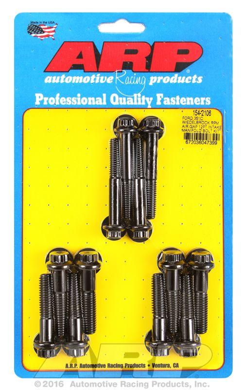 ARP Intake Manifold Bolt Kit, 12-Point Head Black Oxide (AR154-2106) AR154-2106