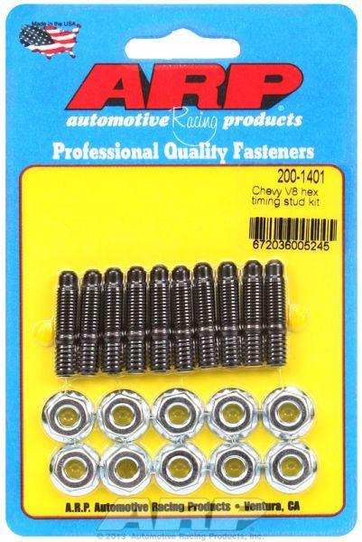 ARP Timing Cover Stud Kit, Hex Nut Black Oxide (AR200-1401) AR200-1401