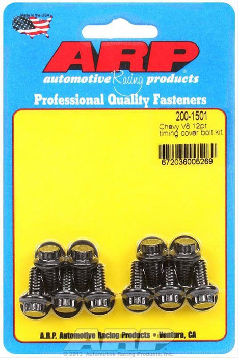 ARP Timing Cover Bolt Set, Black, 12-Point (AR200-1501)