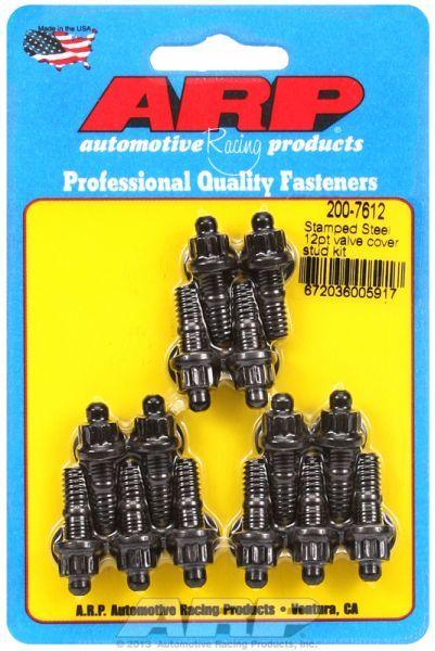 ARP Valve Cover Stud Kit, 12-Point Nut Black Oxide (AR200-7612) AR200-7612