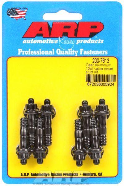 ARP Valve Cover Stud Kit, 12-Point Nut Black Oxide (AR200-7613) AR200-7613