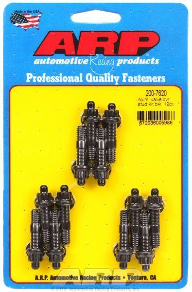 ARP Valve Cover Stud Kit, 12-Point Nut Black Oxide (AR200-7620) AR200-7620