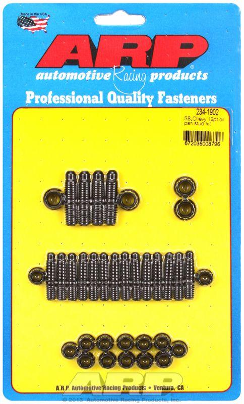 ARP Oil Pan Stud Kit, 12-Point Nut Black Oxide (AR234-1902) AR234-1902