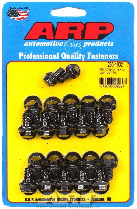 ARP Oil Pan Bolt Kit, Hex Head Black Oxide (AR235-1802)