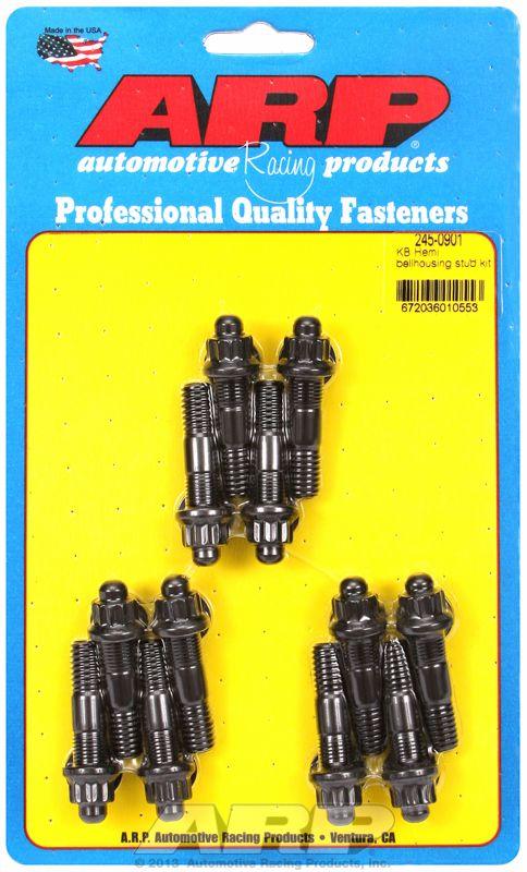 ARP Bellhousing Stud Kit, 12-Point Black Oxide (AR245-0901) AR245-0901