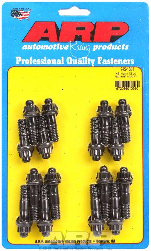 ARP Exhaust Header Stud Kit, 12-Point Black Oxide (AR245-1301) AR245-1301