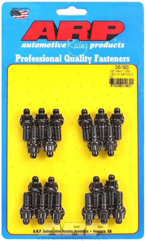 ARP Oil Pan Stud Kit, 12-Point Black Oxide (AR245-1903) AR245-1903