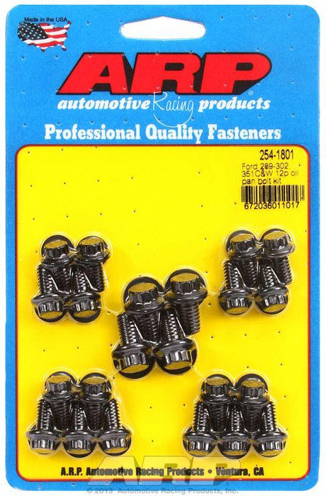 ARP Oil Pan Bolt Kit, 12-Point Nut Black Oxide (AR254-1801)