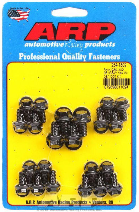 ARP Oil Pan Bolt Kit, Hex Head Black Oxide (AR254-1802)