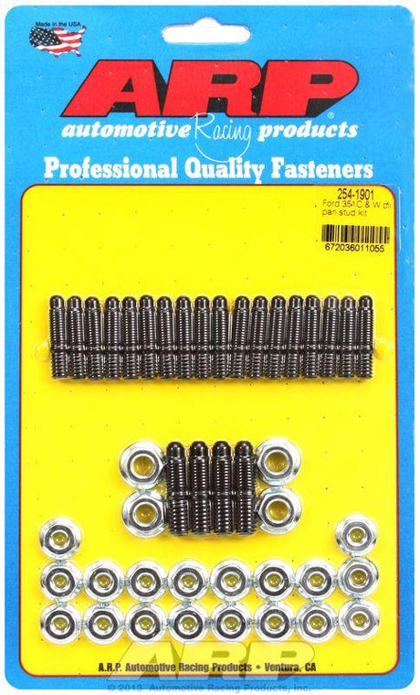 ARP Oil Pan Stud Kit, Hex Nut Black Oxide (AR254-1901) AR254-1901