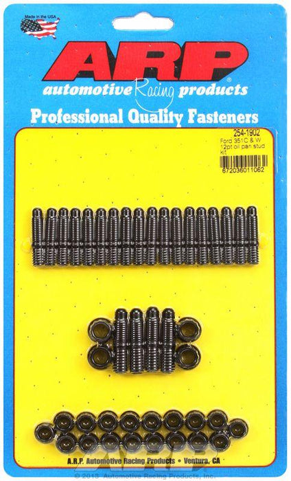 ARP Oil Pan Stud Kit, 12-Point Nut Black Oxide (AR254-1902)