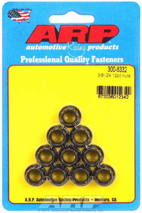 ARP 12-Point Nut, Chrome Moly Black Oxide (AR300-8332)