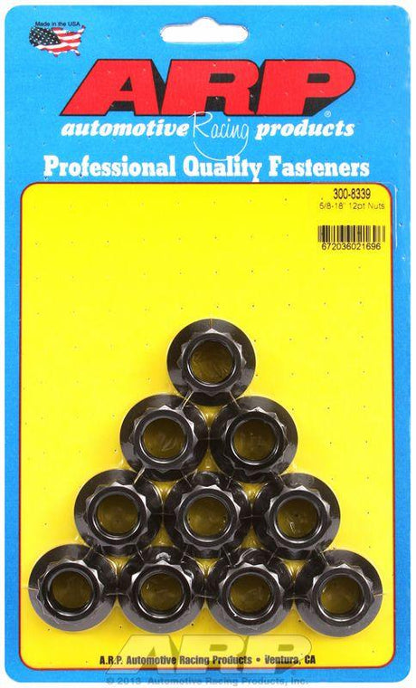 ARP 12-Point Nut, Chrome Moly Black Oxide (AR300-8339) AR300-8339