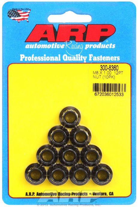 ARP 12-Point Nut, Chrome Moly Black Oxide (AR300-8360) AR300-8360