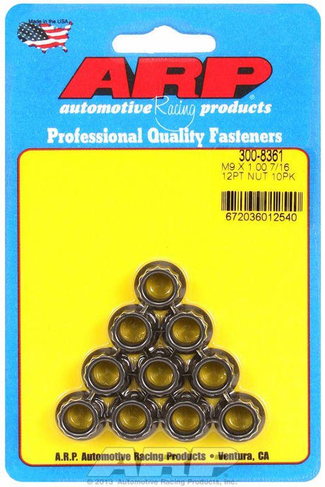 ARP 12-Point Nut, Chrome Moly Black Oxide (AR300-8361) AR300-8361