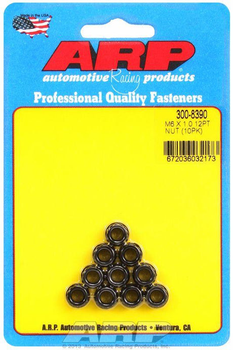 ARP 12-Point Nut, Chrome Moly Black Oxide (AR300-8390) AR300-8390
