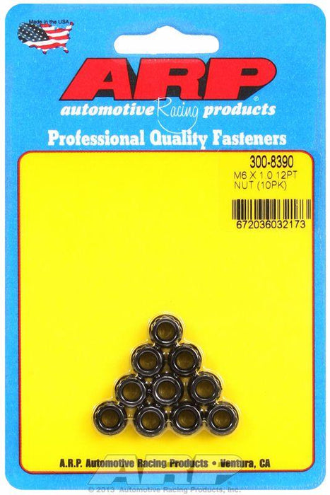 ARP 12-Point Nut, Chrome Moly Black Oxide (AR300-8390)