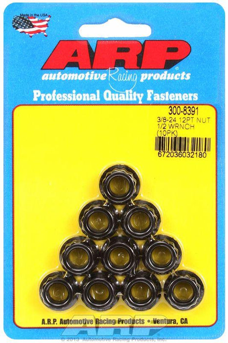 ARP 12-Point Nut, Chrome Moly Black Oxide (AR300-8391)