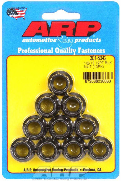 ARP 12-Point Nut, Chrome Moly Black Oxide (AR301-8342) AR301-8342