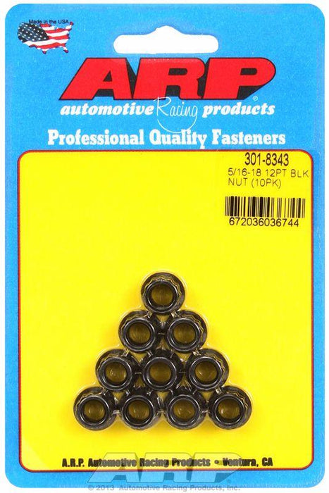 ARP 12-Point Nut, Chrome Moly Black Oxide (AR301-8343)