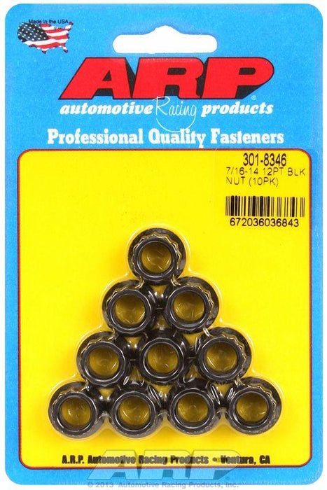 ARP 12-Point Nut, Chrome Moly Black Oxide (AR301-8346)