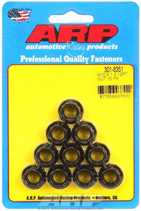 ARP 12-Point Nut, Chrome Moly Black Oxide (AR301-8351)