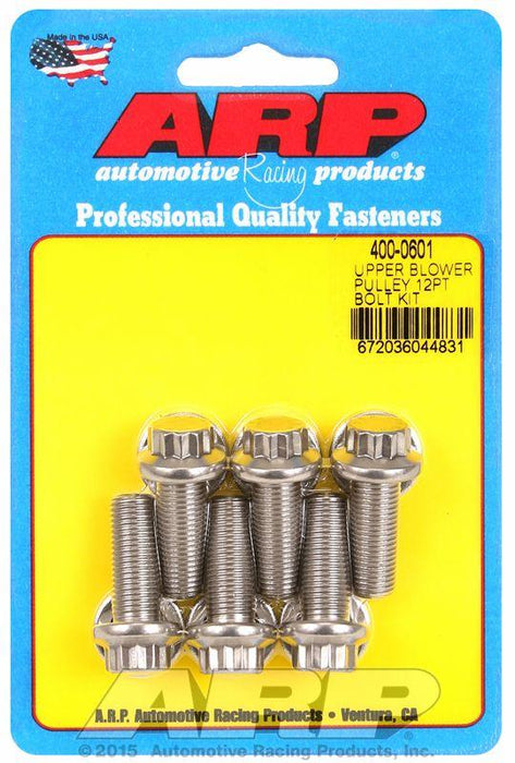 ARP S/S Blower Pulley Kit, 12-Point Head (AR400-0601)