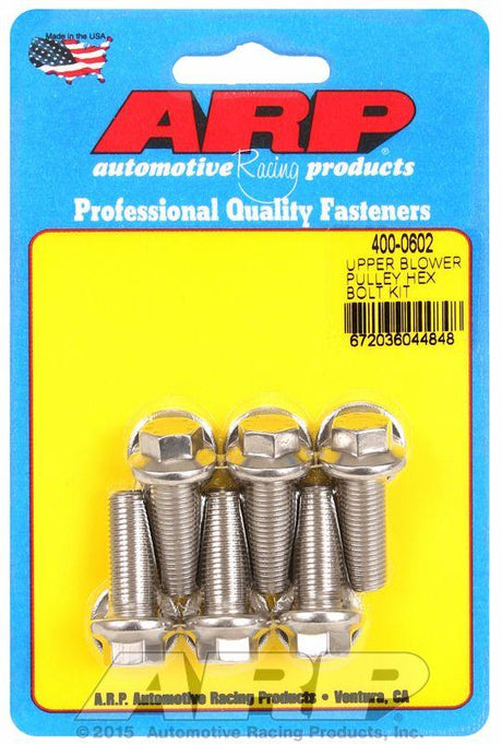 ARP S/S Blower Pulley Kit, Hex Head (AR400-0602) AR400-0602