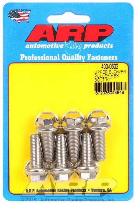 ARP S/S Blower Pulley Kit, Hex Head (AR400-0602)