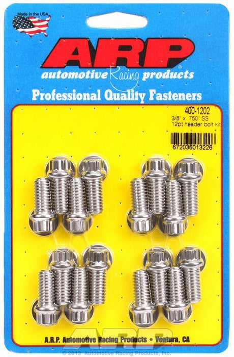 ARP Exhaust Header Bolt Kit, 12-Point S/S (AR400-1202)