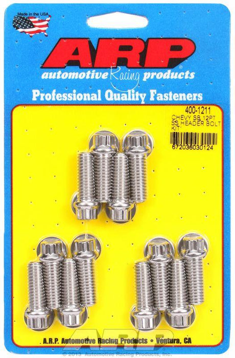 ARP Exhaust Header Bolt Kit, 12-Point S/S (AR400-1211)