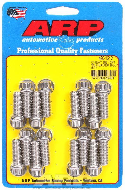 ARP Exhaust Header Bolt Kit, 12-Point S/S (AR400-1212) AR400-1212