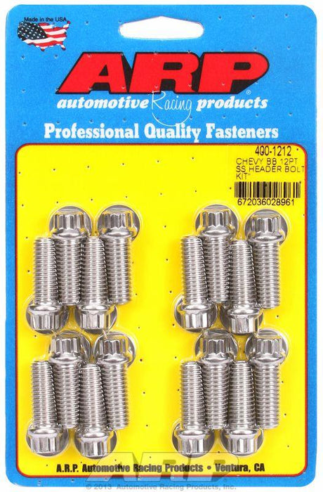 ARP Exhaust Header Bolt Kit, 12-Point S/S (AR400-1212)