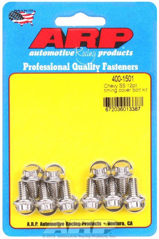 ARP Timing Cover Bolt Kit, 12-Point Nut S/S (AR400-1501) AR400-1501