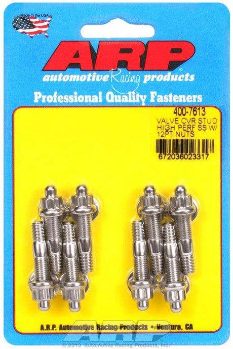 ARP Valve Cover Stud Kit, 12-Point Nut S/S (AR400-7613) AR400-7613
