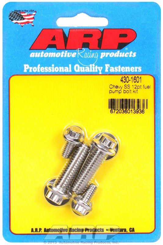 ARP Fuel Pump Bolt Kit, 12-Point Head S/S (AR430-1601) AR430-1601