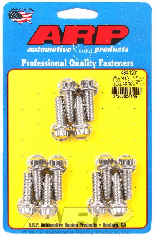 ARP Exhaust Header Bolt Kit, 12-Point S/S (AR434-1201) AR434-1201