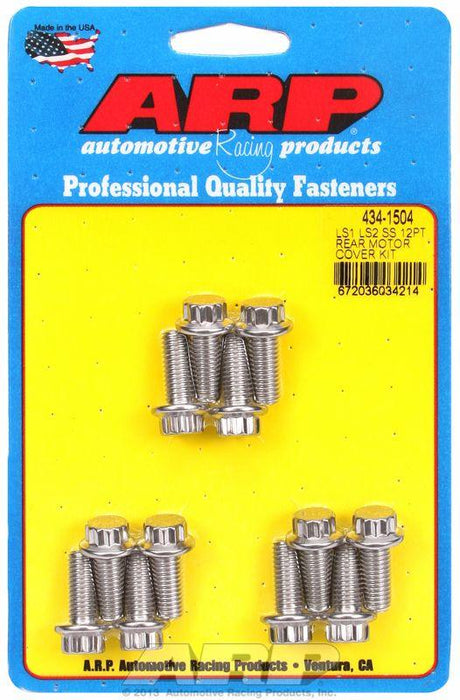 ARP Rear Motor Cover Bolt Kit, 12-Point Head S/S (AR434-1504) AR434-1504