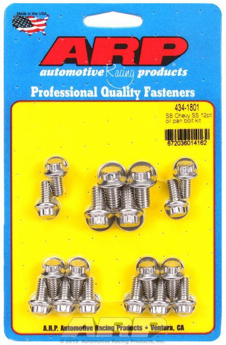 ARP Oil Pan Bolt Kit, 12-Point S/S (AR434-1801)