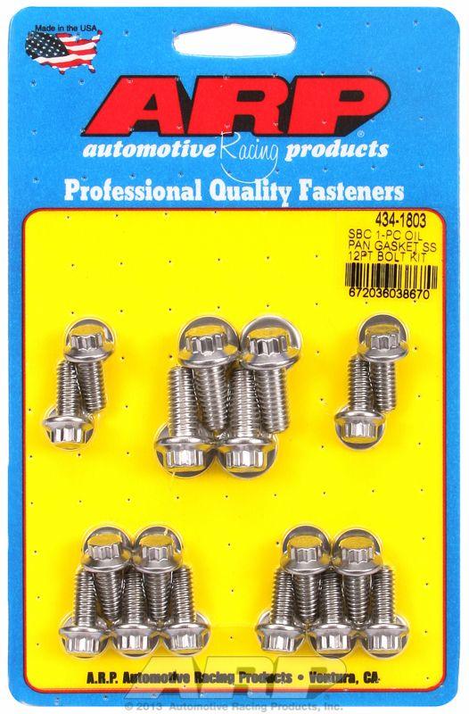 ARP Oil Pan Bolt Kit, 12-Point S/S (AR434-1803) AR434-1803