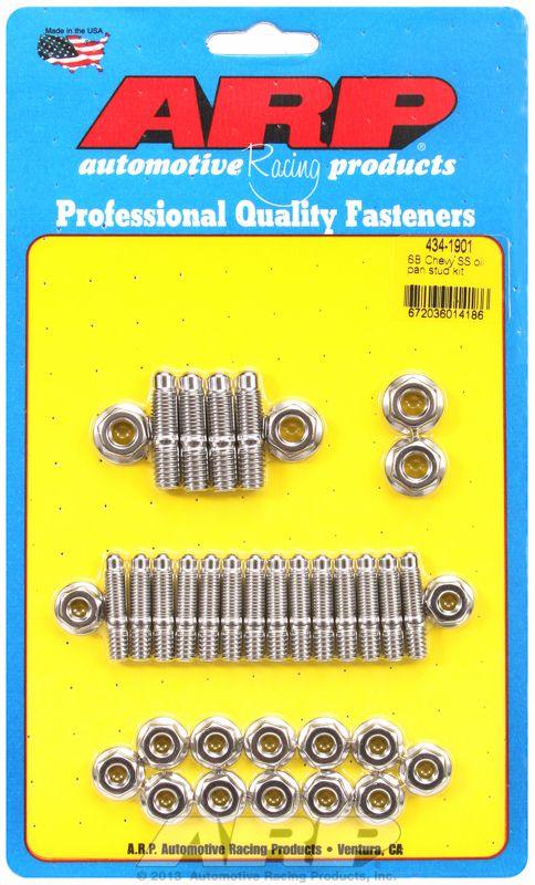 ARP Oil Pan Stud Kit, Hex Nut S/S (AR434-1901) AR434-1901