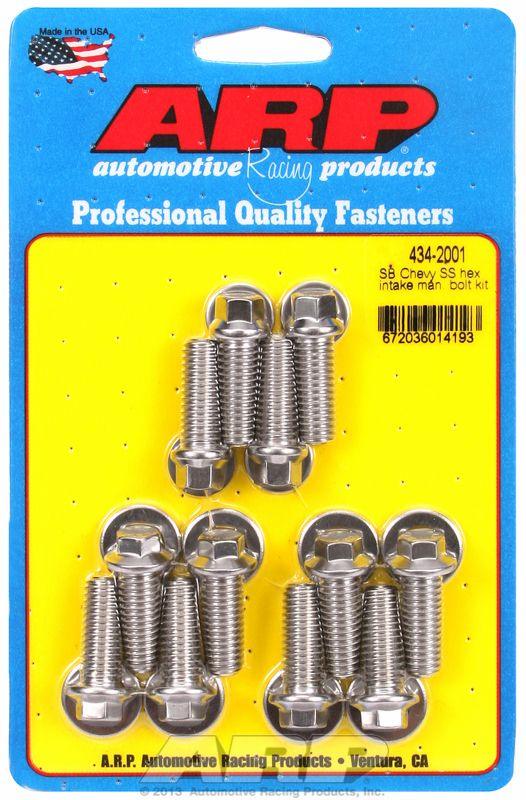ARP Intake Manifold Bolt Kit, Hex Head S/S (AR434-2001) AR434-2001