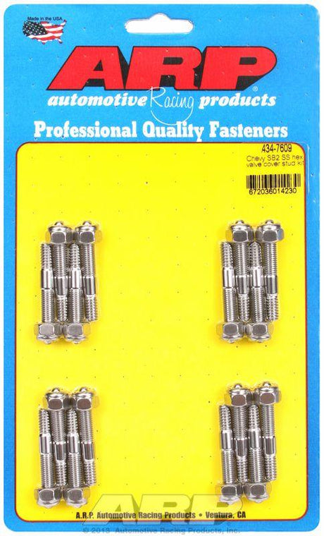 ARP Valve Cover Stud Kit, Hex Nut S/S (AR434-7609) AR434-7609