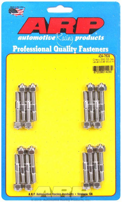 ARP Valve Cover Stud Kit, Hex Nut S/S (AR434-7609) AR434-7609