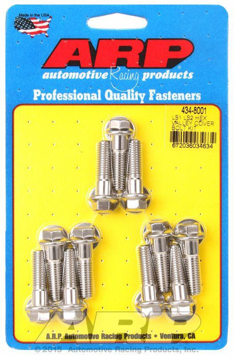 ARP Intake Valley Cover Bolt Kit, Hex Head S/S (AR434-8001) AR434-8001