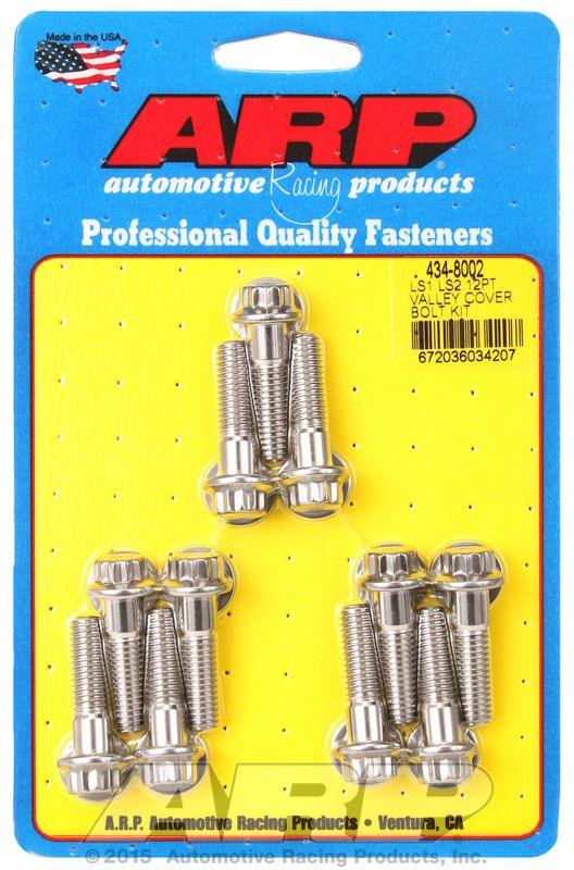 ARP Intake Valley Cover Bolt Kit, 12-Point Head S/S (AR434-8002) AR434-8002