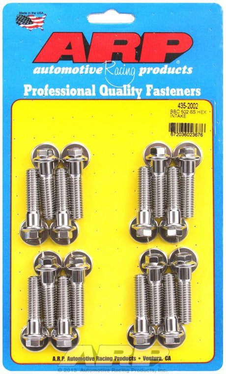ARP Intake Manifold Bolt Kit, Hex Head S/S (AR435-2002) AR435-2002